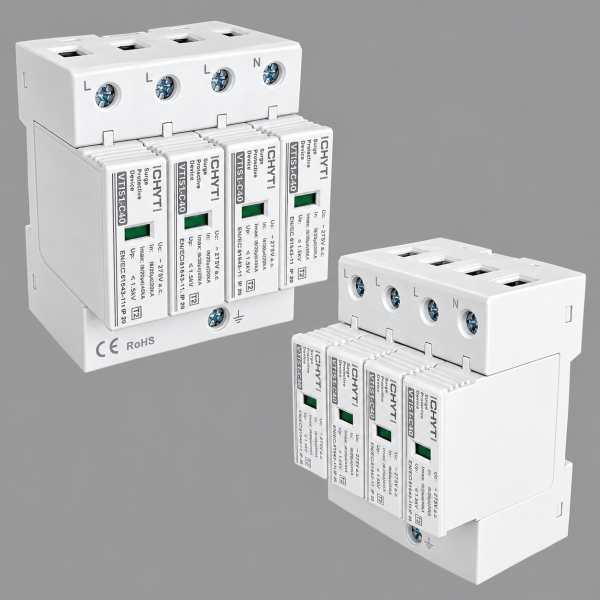 Фото - Ограничитель перенапряжения SPD AC 275V 20~40KA 4полюса