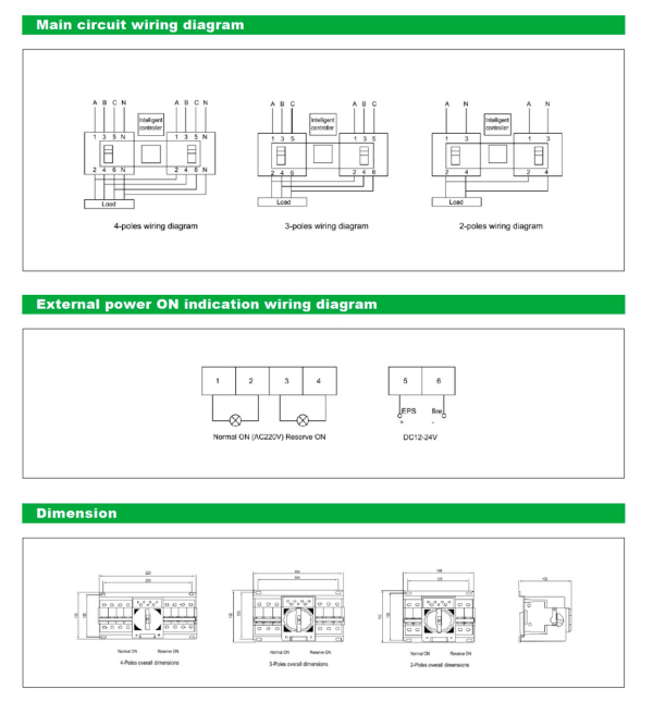 Фото - Автоматичний перемикач джерела живлення 4 полюса 63А 400V LW4R-63 CHYT