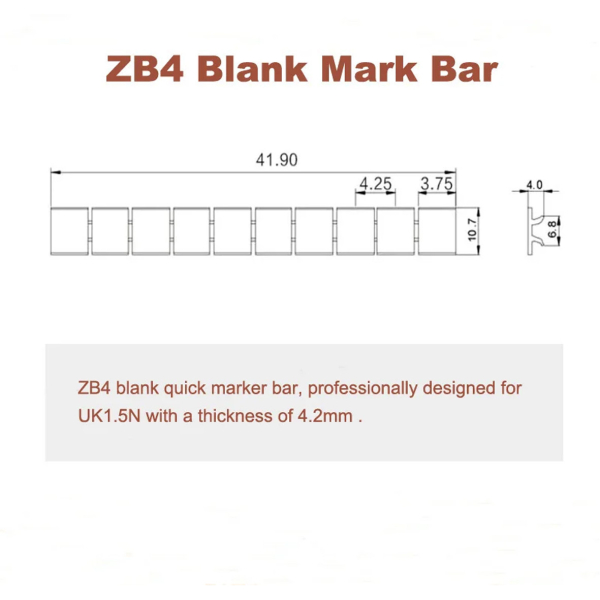 Фото - Маркування для клем ZB4 blank без символів