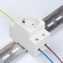 Розетка на DIN рейку EU 220V, 16А IP20