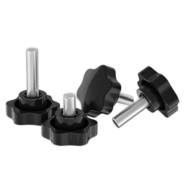 Фото - Ручка фиксатор бакелитовая наружная резьба М10х40 диам. 50мм черный