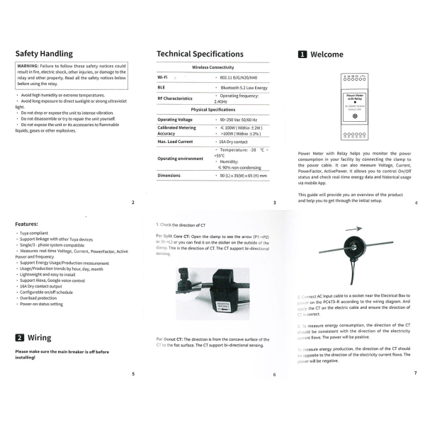 Фото - Лічильник електроенергії SP362-W-TY/120A*2 2ф 120А WiFi Smart