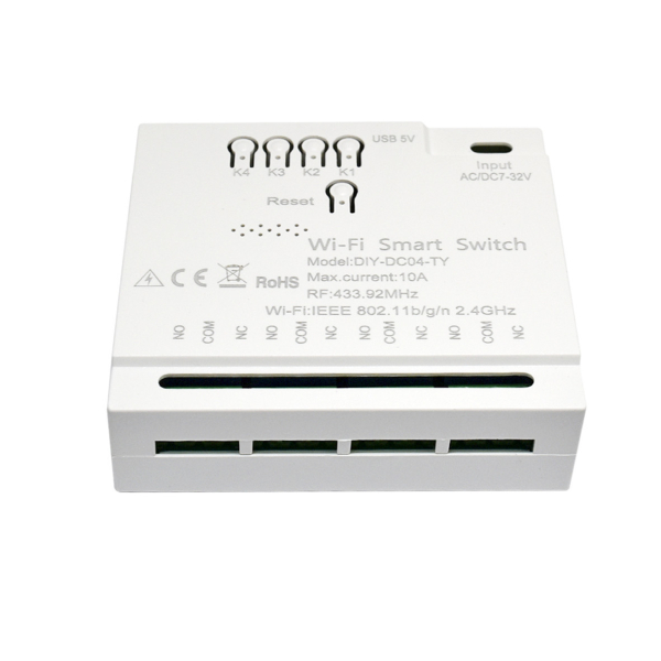 Фото - Tuya DIY-DC04-TY 10A WiFi 4канальний перемикач