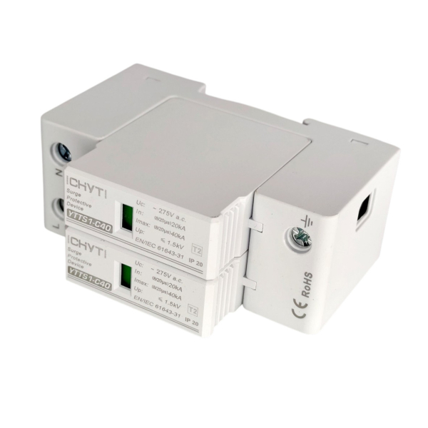 Фото - Обмежувач перенапруги SPD AC 275V 20~40KA 2полюси