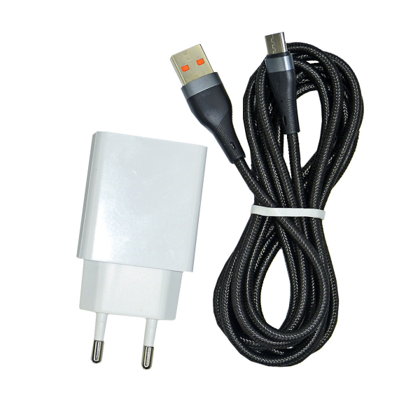 Фото - Блок живлення 1USB 18 Вт + Кабель USB type C 2м.