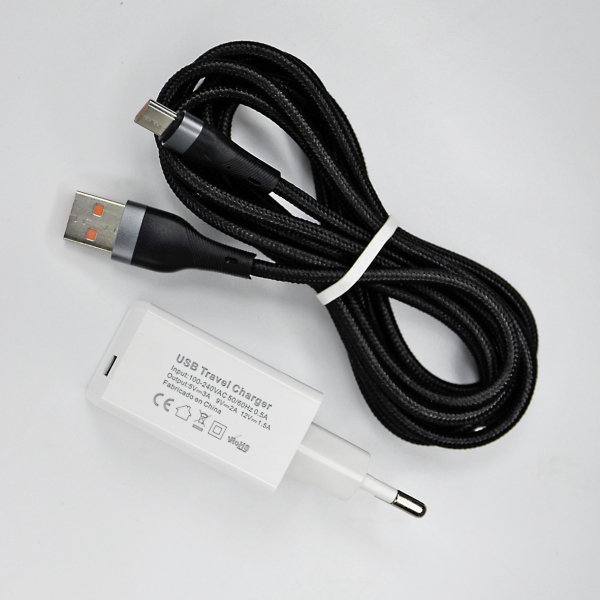 Фото - Блок живлення 1USB 18 Вт + Кабель USB type C 2м.