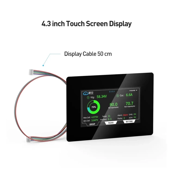 Фото - Дисплей сенсорний для BMS JK PB V19 4,3дюйми LCD 4.3 TTL-P