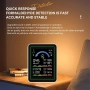 Монітор якості довкілля Z N-MT13W чорний, AQI, CO2, CO, PM2.5, PM10, PM0.3, температура, вологість, HCHO, TVOC, WiFi Tuya, історія