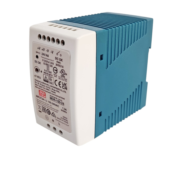 Фото - Блок живлення Mean Well MDR-100-24 оригінал (24VDC, 100W)