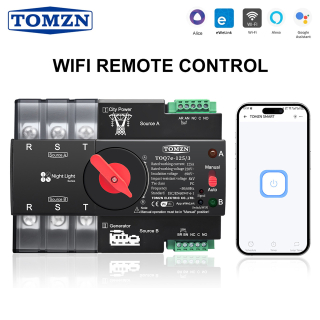 Фото - Розумний перемикач джерела живлення 3полюси 220(380)VAC/125А, GRID/GEN, TOQ7, WiFi eWeLink, TOMZN