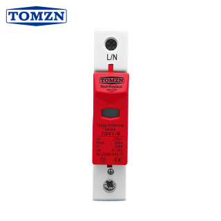Фото - Обмежувач перенапруги SPD AC 275V 30-60KA, 1полюс, TOMZN, TOV1-B