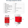 Обмежувач перенапруги SPD AC 275V 30-60KA, 2полюси, TOMZN, TOV1-B
