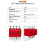 Обмежувач перенапруги SPD AC 275V 30-60KA, 4полюси, TOMZN, TOV1-B