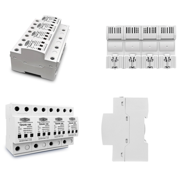 Фото - Обмежувач перенапруги SPD AC 385V 200KA, 4полюси, TOMZN, TZG40-160