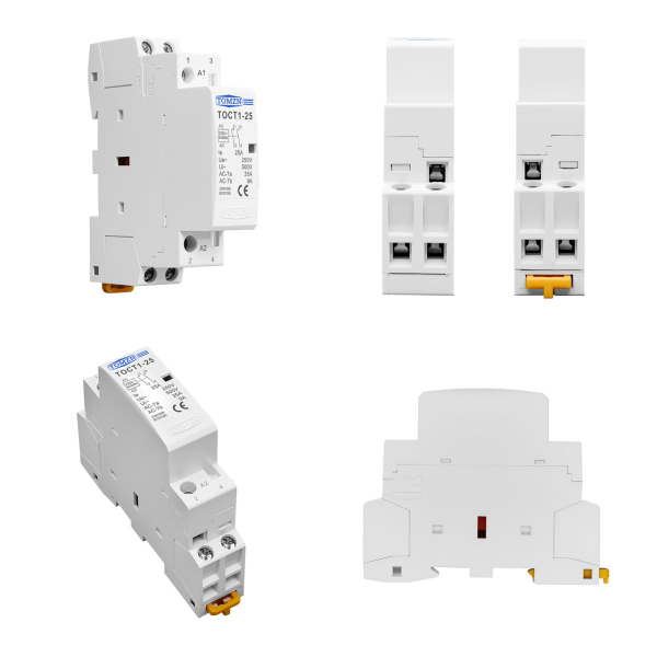 Фото - Контактор модульний 220VAC/25A, TOCT1-25, 2полюси, 2NO, DIN рейка, TOMZN
