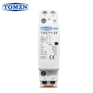 Фото - Контактор модульний 220VAC/25A, TOCT1-25, 2полюси, 2NC, DIN рейка, TOMZN
