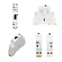 Контактор модульний 220VAC/25A, TOCT1-25M, 2полюси, 2NC, з ручним режимом, DIN рейка, TOMZN
