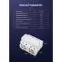 Контактор модульний 220VAC/100A, TOCT1-100, 4полюси, 4NO, DIN рейка, TOMZN