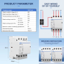 Контактор модульний 220V AC/DC/63A, TOCT1-63, 4полюси, 4NO, DIN рейка, TOMZN