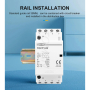Контактор модульний 220V AC/DC/25A, TOCT1-25, 4полюси, 4NO, DIN рейка, TOMZN