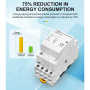 Контактор модульний 220V AC/DC/25A, TOCT1-25, 4полюси, 4NO, DIN рейка, TOMZN