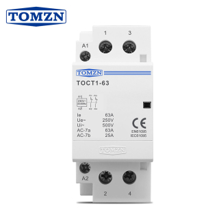 Фото - Контактор модульний 220VAC/63A, TOCT1-63, 2полюси, 2NC, DIN рейка, TOMZN