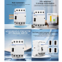 Контактор модульний 220VAC/63A, TOCT1-63M, 4полюси, 4NO, з ручним режимом, DIN рейка, TOMZN