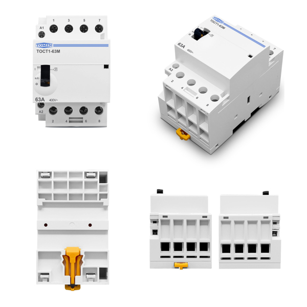 Фото - Контактор модульний 220VAC/63A, TOCT1-63M, 4полюси, 4NO, з ручним режимом, DIN рейка, TOMZN