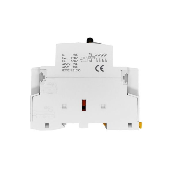 Фото - Контактор модульний 220VAC/63A, TOCT1-63M, 4полюси, 4NO, з ручним режимом, DIN рейка, TOMZN