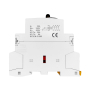 Контактор модульний 220VAC/25A, TOCT1-25M, 4полюси, 4NO, з ручним режимом, DIN рейка, TOMZN