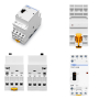 Контактор модульний 220VAC/25A, TOCT1-25M, 4полюси, 4NO, з ручним режимом, DIN рейка, TOMZN