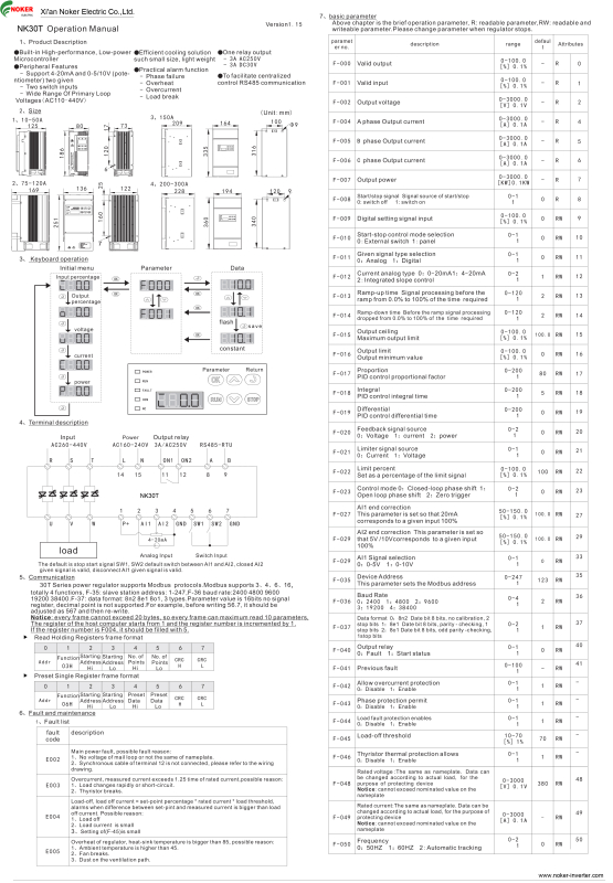 Фото - Тиристорний регулятор потужності NK30T, 3фази 400В 150А, PID/RAMP, входи 4-20mA/0-5/10VDC, MODBUS RS485